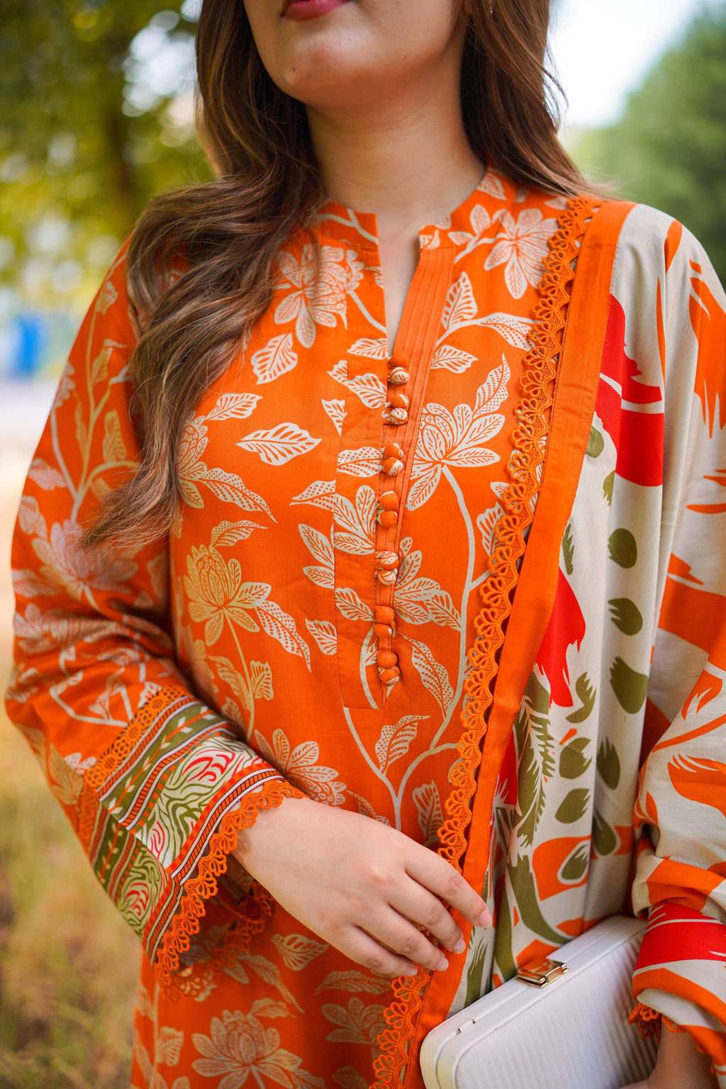 Aneela's Orange-LAWN DF-0003