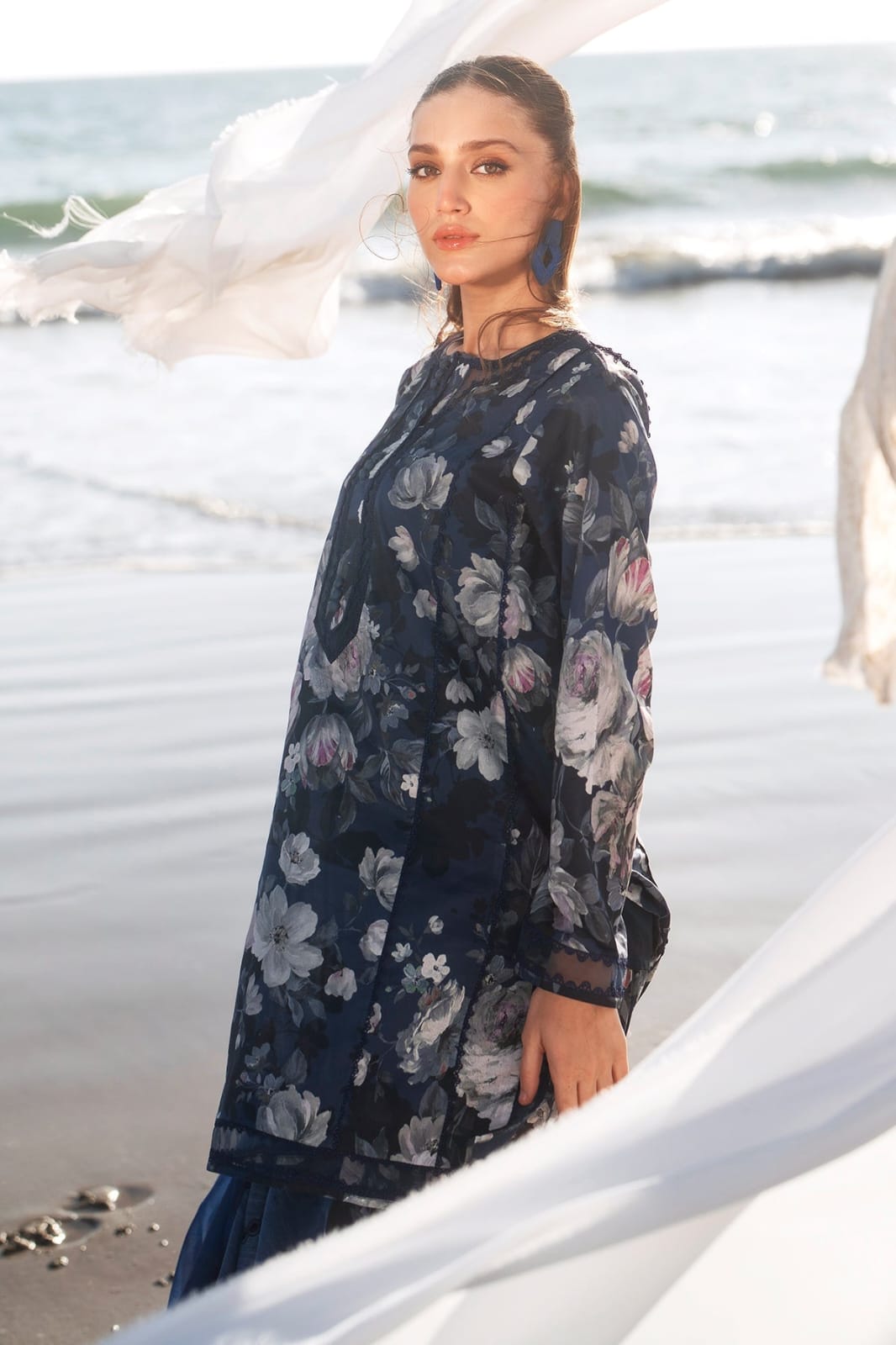 Unstitched summer embroidery print lawn 3pcs