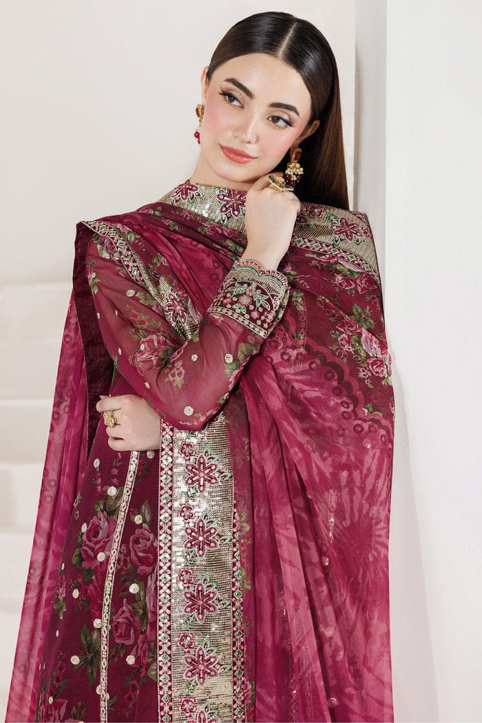 Farasha Fiorella Embroidered Lawn Unstitched 3Pc Suit