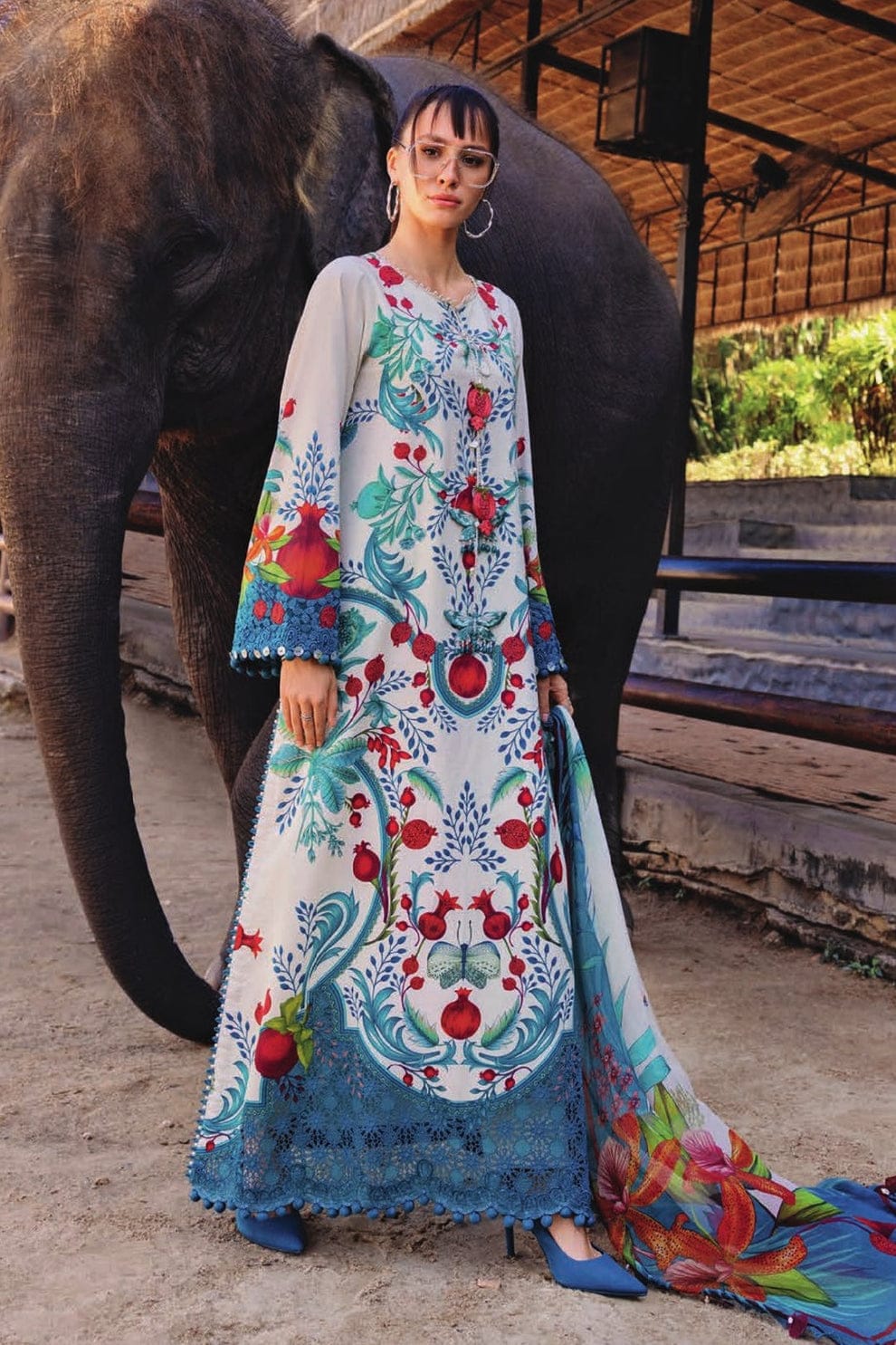 Maria B - Safari Scape M Prints Summer Collection - Design-12A - Unstitched